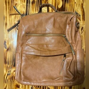 Tan Leather Backpack